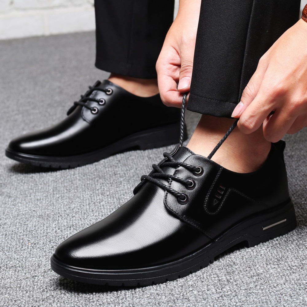 Casual Leather Men's Shoes Lightweight Non-slip Sneakers